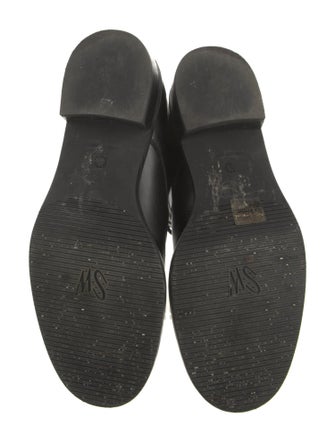 Stuart Weitzman Leather Printed Combat Boots