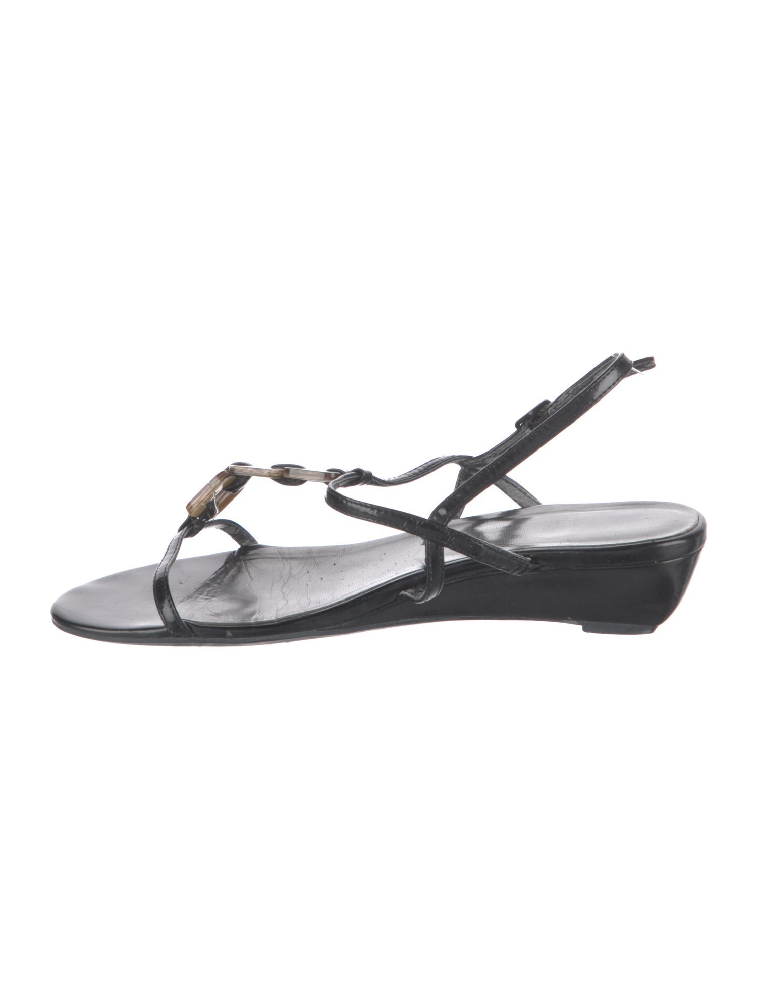 Stuart Weitzman Patent Leather Slingback Sandals