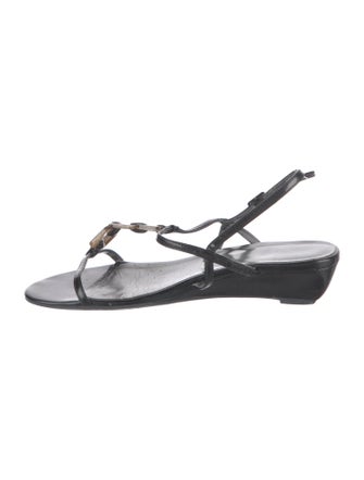 Stuart Weitzman Patent Leather Slingback Sandals