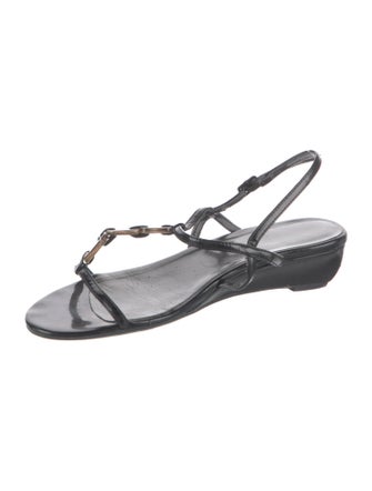 Stuart Weitzman Patent Leather Slingback Sandals