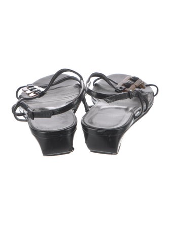 Stuart Weitzman Patent Leather Slingback Sandals