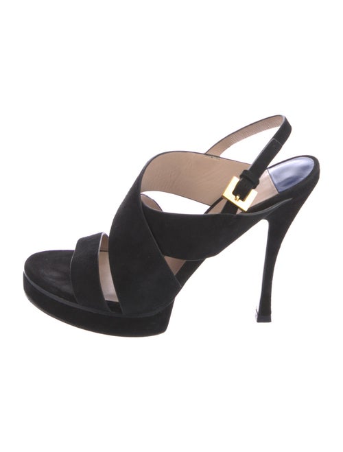 Stuart Weitzman Suede Slingback Sandals