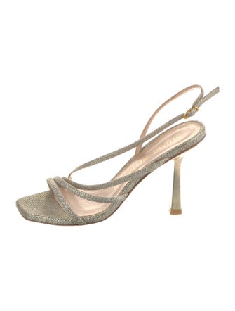 Stuart Weitzman Melodi Glitter Glitter Slingback Sandals