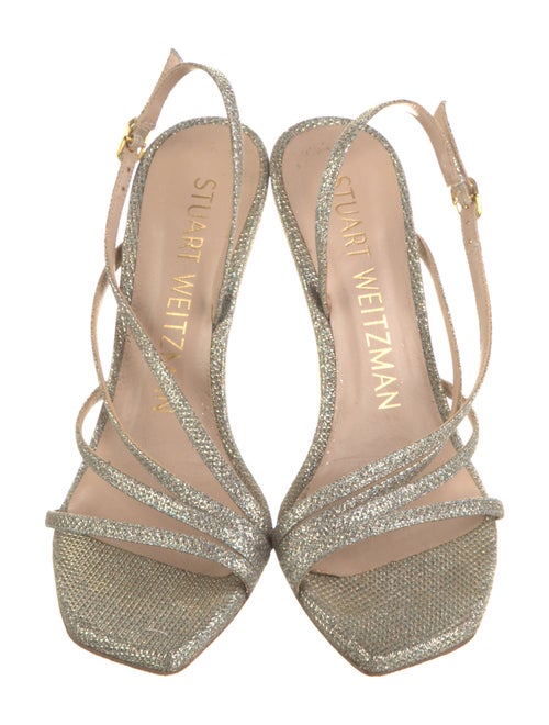 Stuart Weitzman Melodi Glitter Glitter Slingback Sandals