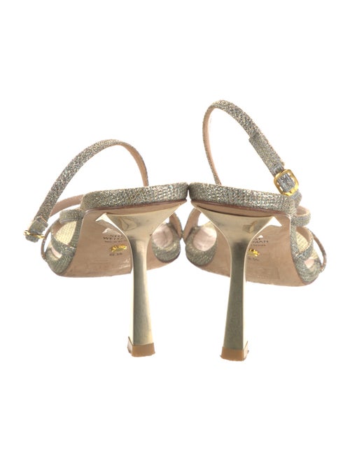 Stuart Weitzman Melodi Glitter Glitter Slingback Sandals