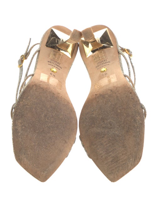 Stuart Weitzman Melodi Glitter Glitter Slingback Sandals