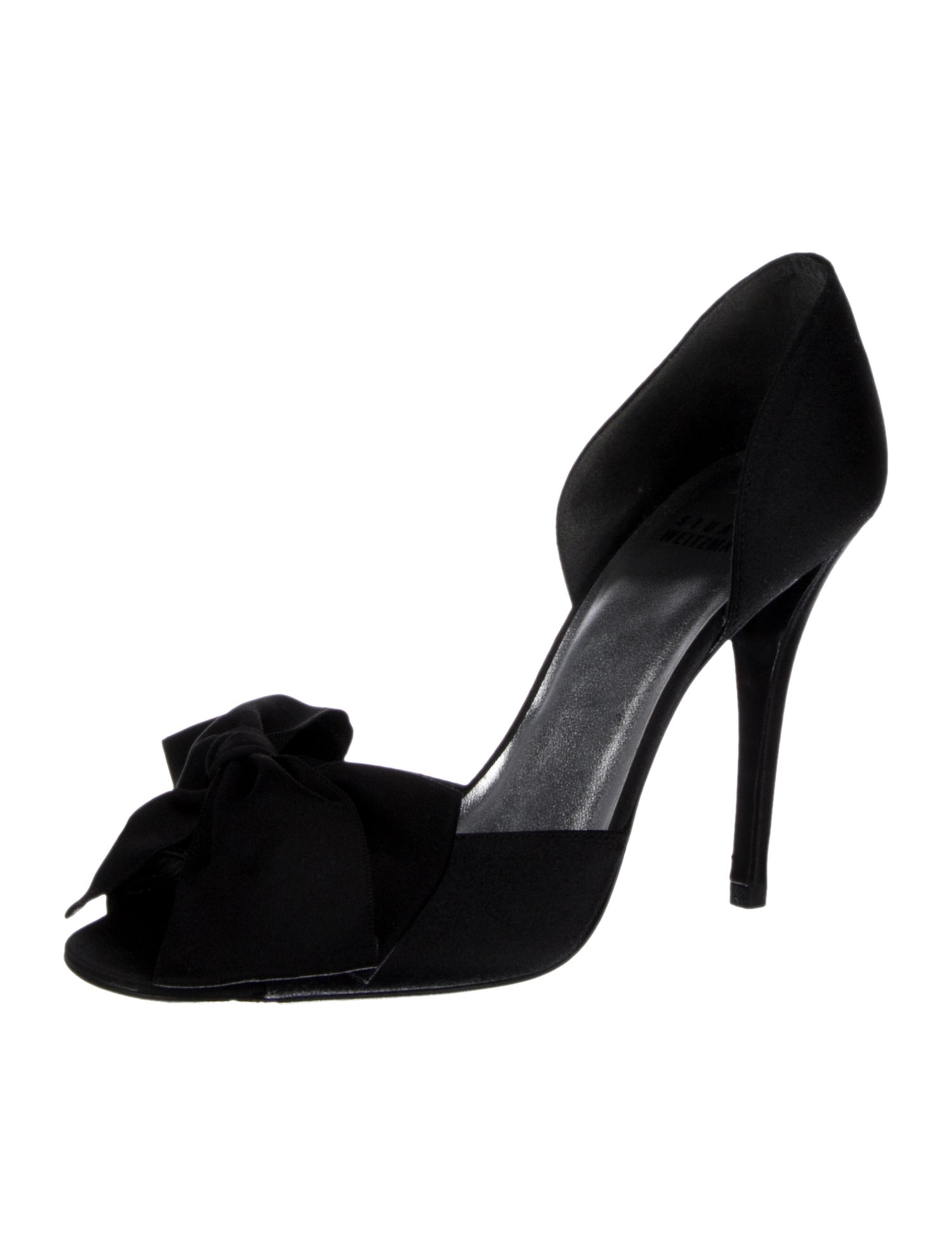 Stuart Weitzman Satin Bow Accents Sandals
