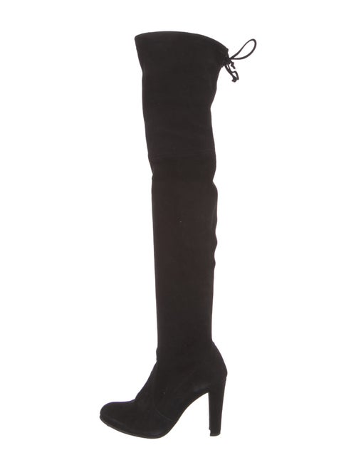 Stuart Weitzman Suede Whipstitch Trim Boots
