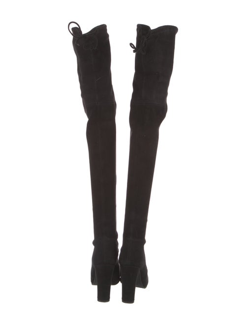 Stuart Weitzman Suede Whipstitch Trim Boots
