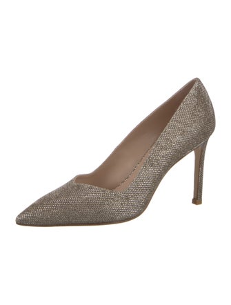 Stuart Weitzman Glitter Glitter Accents Pumps
