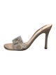 Stuart Weitzman Leather Animal Print Slides