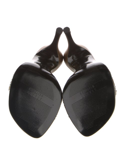 Stuart Weitzman Leather Animal Print Slides