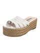 Stuart Weitzman Leather Braided Accents Espadrilles