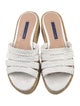 Stuart Weitzman Leather Braided Accents Espadrilles