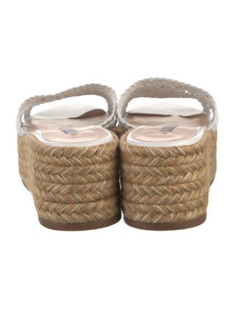 Stuart Weitzman Leather Braided Accents Espadrilles