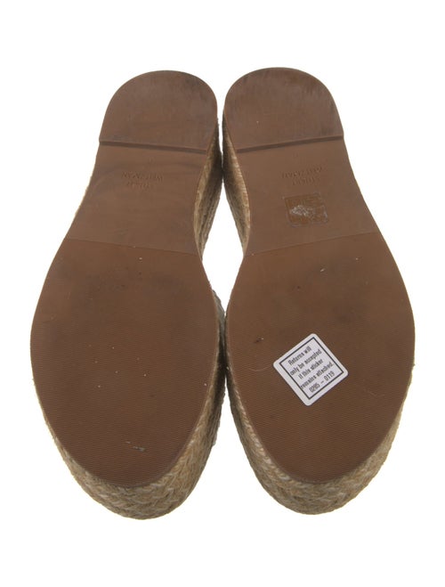 Stuart Weitzman Leather Braided Accents Espadrilles