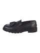 Stuart Weitzman Leather Tassel Accents Loafers