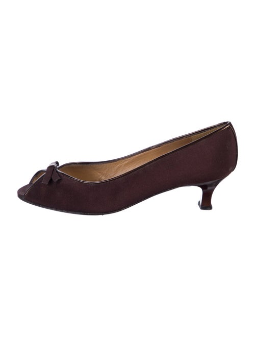 Stuart Weitzman Suede Bow Accents Ballet Flats
