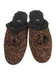 Stuart Weitzman Suede Animal Print Mules