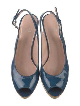 Stuart Weitzman Patent Leather Slingback Pumps
