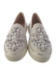 Stuart Weitzman Leather Crystal Embellishments Sneakers