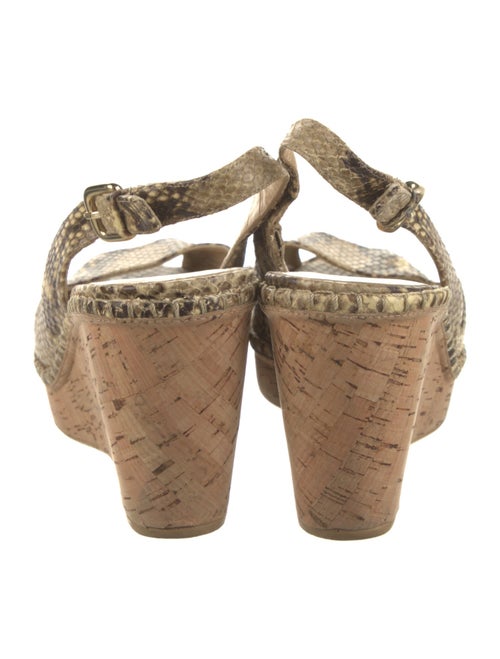 Stuart Weitzman Snakeskin Animal Print Slingback Pumps