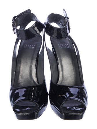 Stuart Weitzman Patent Leather Slingback Pumps