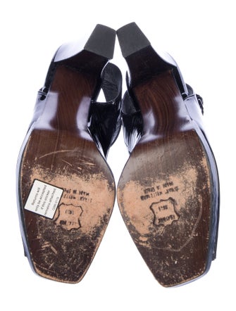 Stuart Weitzman Patent Leather Slingback Pumps