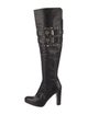 Stuart Weitzman Leather Studded Accents Boots