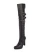 Stuart Weitzman Leather Studded Accents Boots
