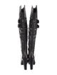 Stuart Weitzman Leather Studded Accents Boots