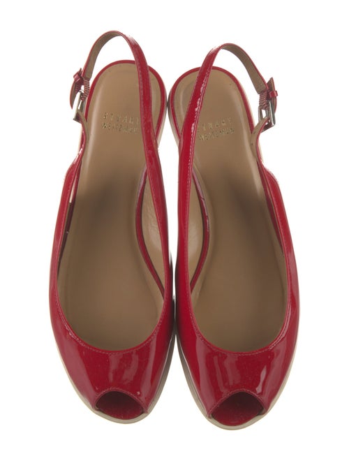 Stuart Weitzman Patent Leather Slingback Sandals