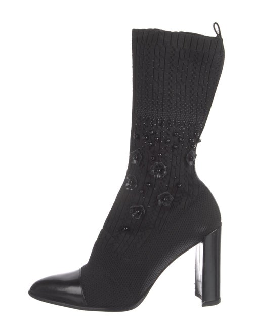 Stuart Weitzman Beaded Accents Sock Boots