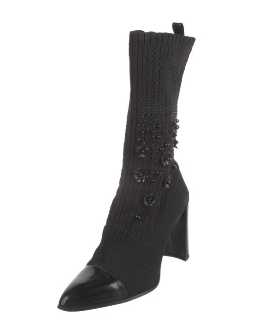 Stuart Weitzman Beaded Accents Sock Boots