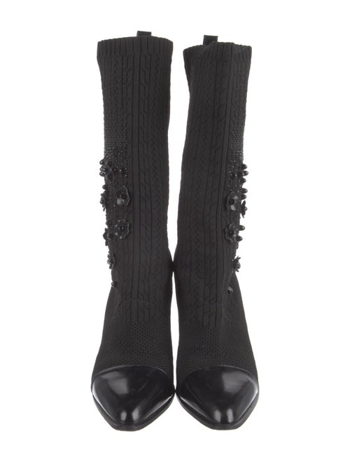 Stuart Weitzman Beaded Accents Sock Boots