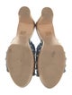 Stuart Weitzman Denim Raw-Edge Trim Slides