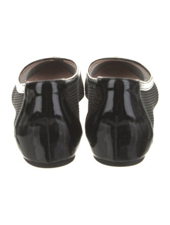 Stuart Weitzman Patent Leather Studded Accents Ballet Flats