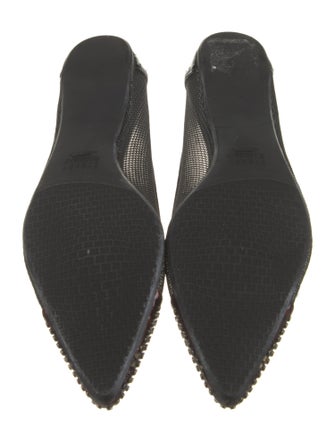 Stuart Weitzman Patent Leather Studded Accents Ballet Flats