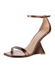 Stuart Weitzman Leather Keyhole Accent Sandals