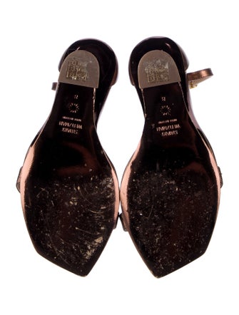 Stuart Weitzman Leather Keyhole Accent Sandals