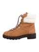 Stuart Weitzman Suede Colorblock Pattern Combat Boots