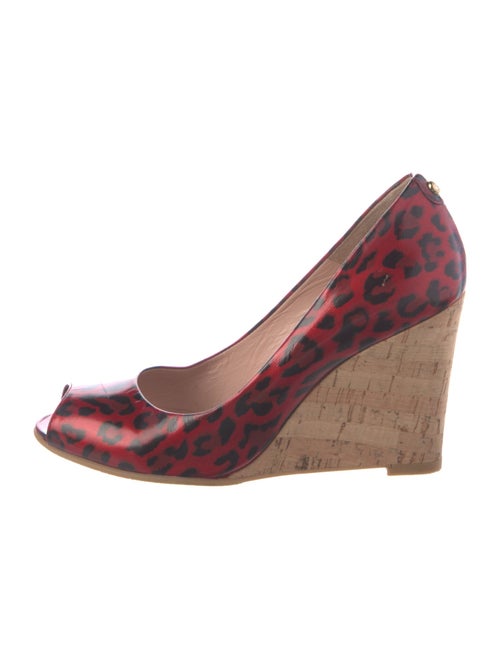 Stuart Weitzman Patent Leather Animal Print Pumps