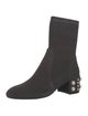 Stuart Weitzman Suede Studded Accents Sock Boots