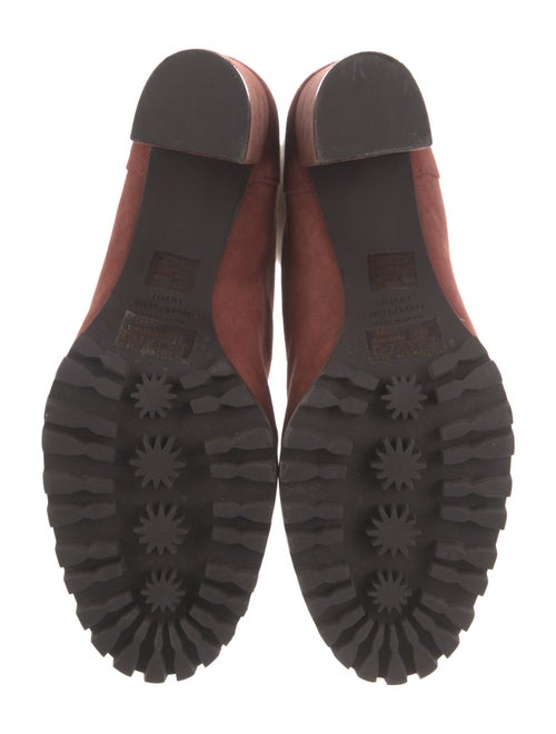 Stuart Weitzman Suede Colorblock Pattern Lace-Up Boots