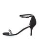 Stuart Weitzman Satin Crystal Embellishments Sandals