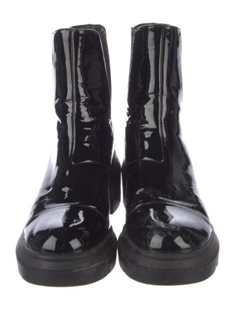 Stuart Weitzman Patent Leather Chelsea Boots