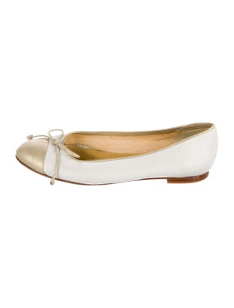 Stuart Weitzman Patent Leather Colorblock Pattern Ballet Flats