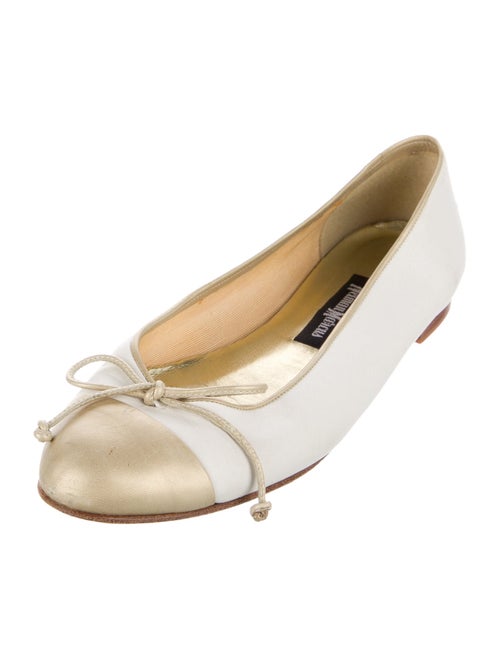 Stuart Weitzman Patent Leather Colorblock Pattern Ballet Flats