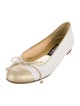 Stuart Weitzman Patent Leather Colorblock Pattern Ballet Flats