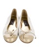Stuart Weitzman Patent Leather Colorblock Pattern Ballet Flats